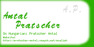 antal pratscher business card